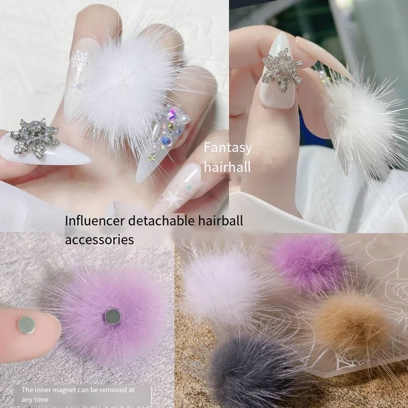 Wholesale Nail Supplies Detachable Magnetic Puffer Balls Tools Nail Art For Woman