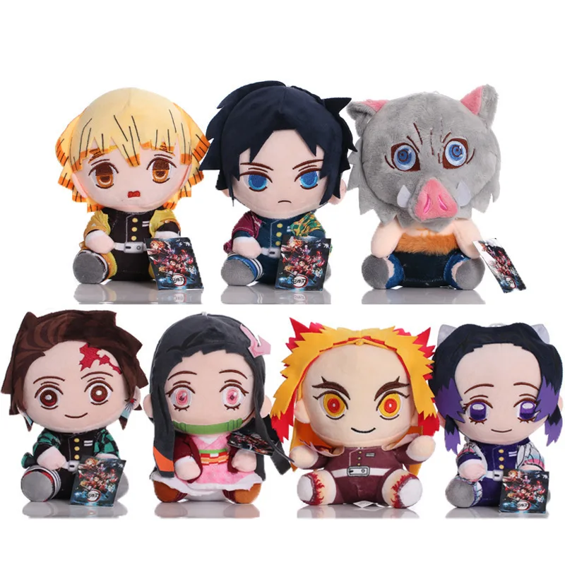 Hot Selling 8-inch Japanese Anime Demon Slayer Kamado Nezuko Stuffed Plush Toy Derivative Claw Machine Doll Wholesale