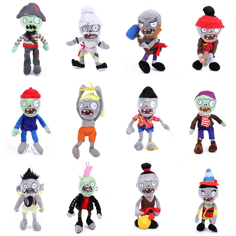 (Wholesale) more than 40 designs 30cm big size hot game plants vs zombies plush toys for decoration