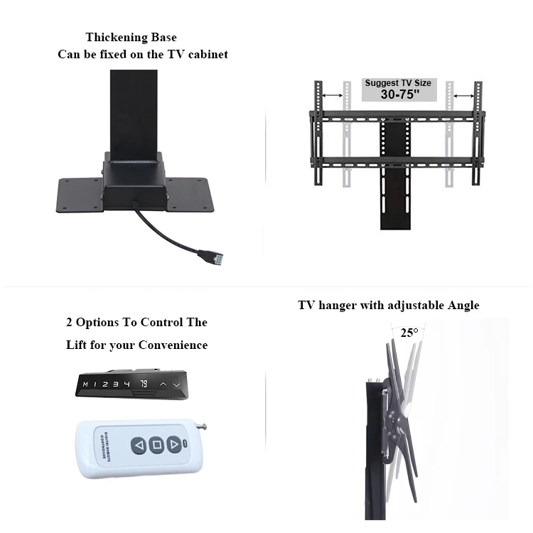 
High-Quality furniture remote control electric mechanized tv lift 