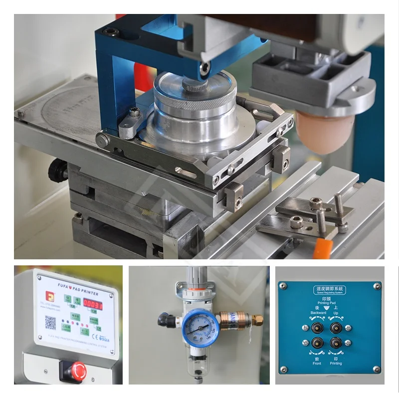 High quality China  single color pad printing machine for plastic parts / ink cup pad printer