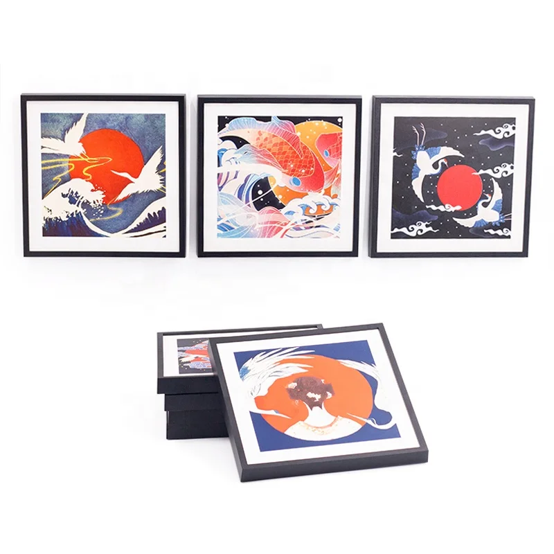 Wholesale 20*20cm 8*8inch home decor products wood decorations for home paintings home decor plastic frame