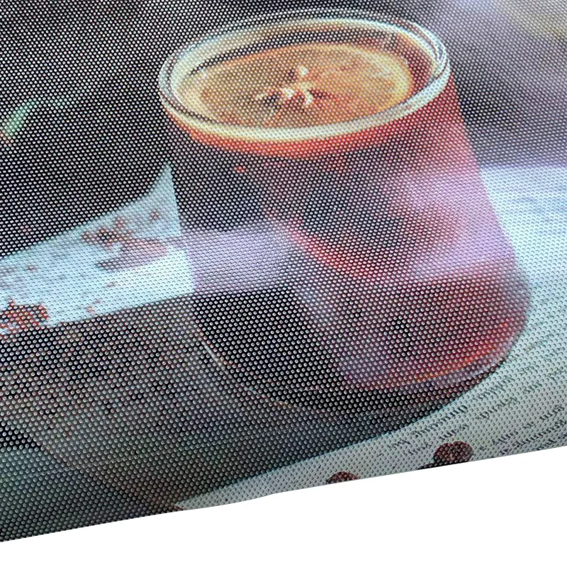 Wholesale price customized logo digital printing durable one way vision glass sticker