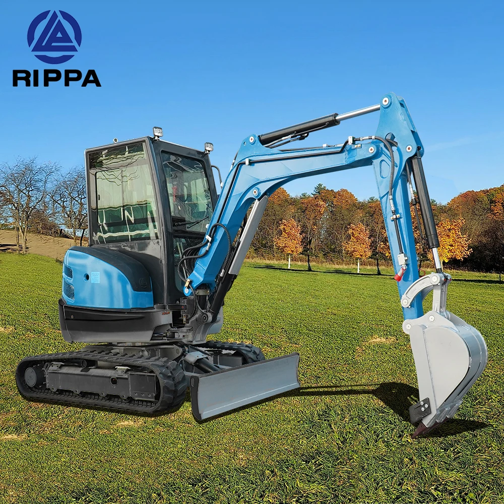 Rippa New 1 Ton 2 Ton Crawler Hydraulic Minibagger Mini Excavator