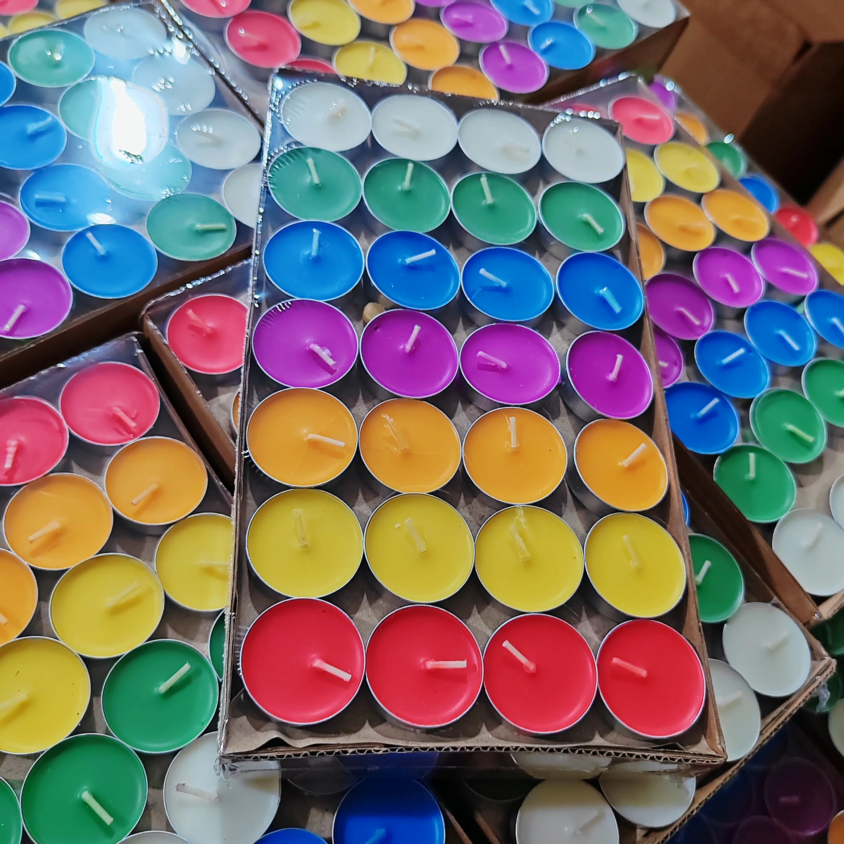 wholesale paraffin wax tea light 4 hour 100pcs white unscented tealight candles