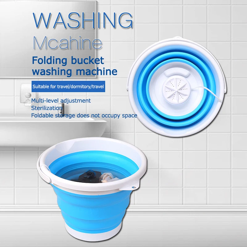  2021 Factory Sales Home Bucket Foldable Mini Washing Machine Cheap With Spin Dryer Portable Twin