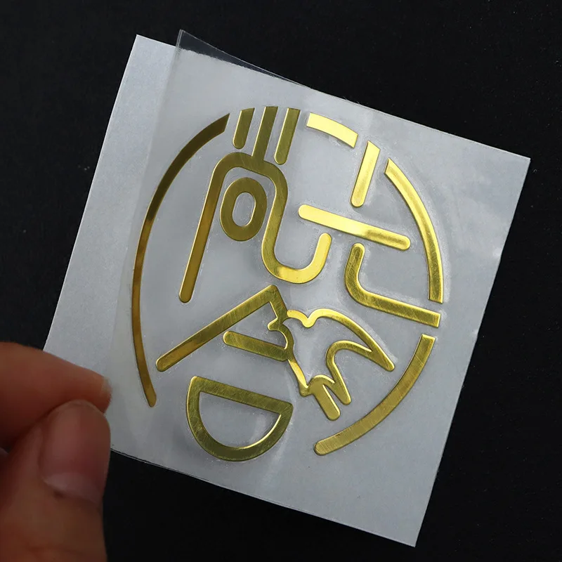 Transparent Vinyl  Die Cut Static Cling Window 3d Label Metal Women Nail Package Sticker Seals