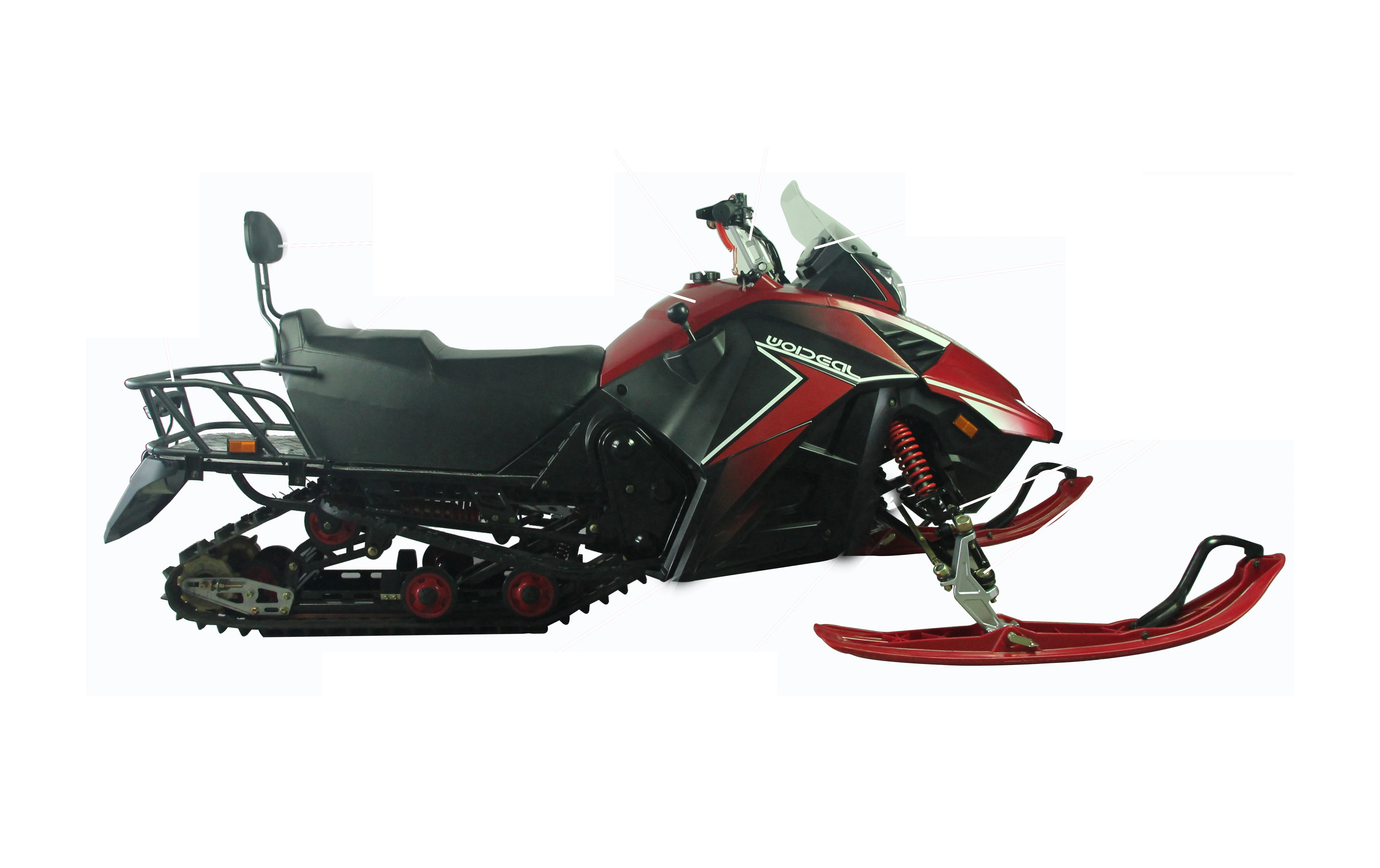 Top Quality Original Model Ski Resort Snow Park Snowmobile Adult Children Double Ski Car