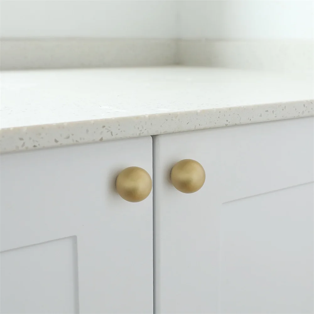 Maxery Hot Sale Home Decorations Brushed Brass Furniture Handles and Knobs for Bedroom, Kitchen Knobs Pulls