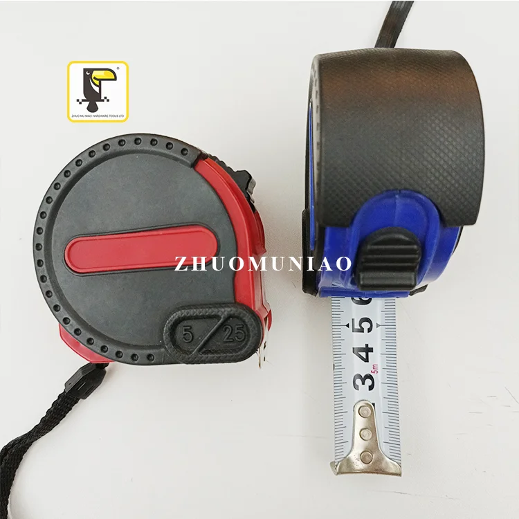 ZHUOMUNIAO clear wholesale meter tape measure rubber case anti slip 3m 5m 7.5m length measuring tape