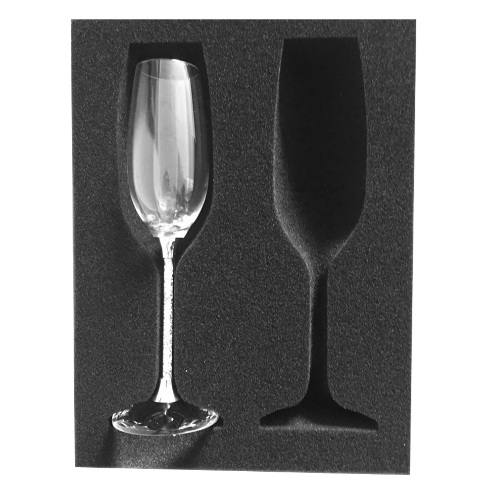 YuanYuan Custom Eva Foam Die Cut Eva Foam Packaging Insert Die Cut Wine Glass Gift Box With Foam Insert