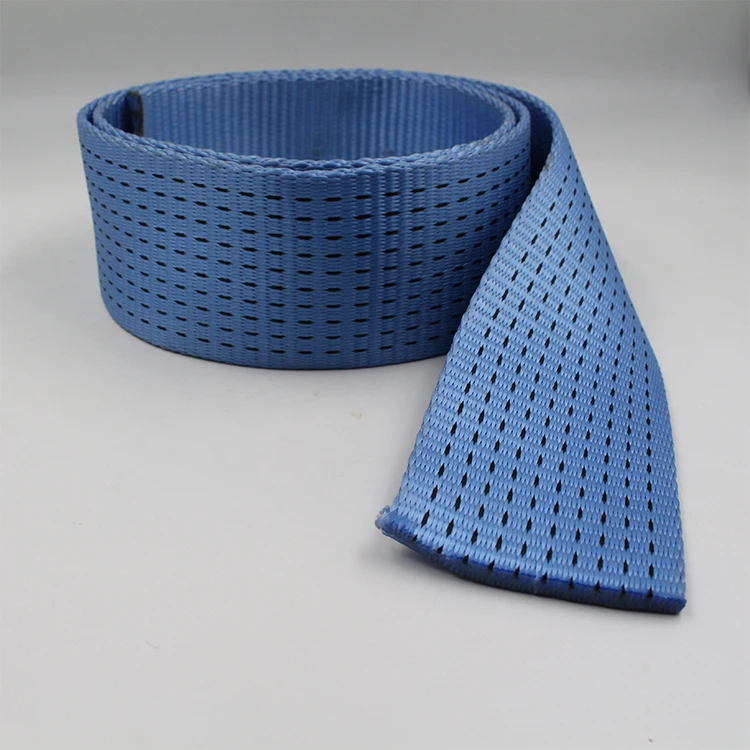 
1m To 20m 100% High Tenacity Polyester Cheap Flat Strap Webbing Tape Fireproof Nylon Webbing With Reinforced Lifting Eyes 
