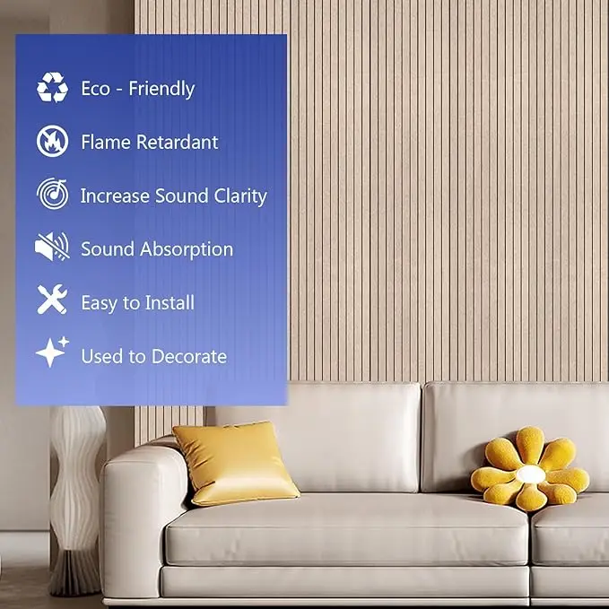 Large Acoustic Panels Sound Proof Panels for Walls Decorative Self-Adhesive Acoustical Wall Panels