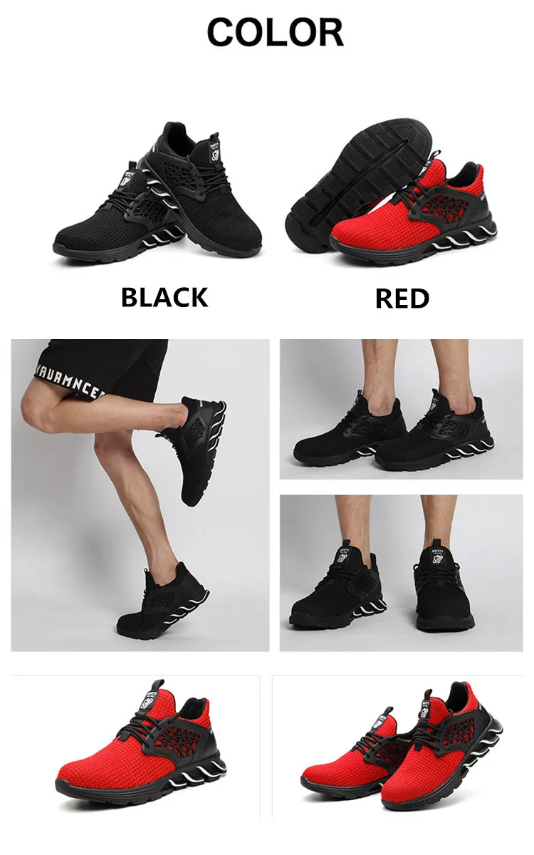 FUNTA Hot Selling Work Boot Trainers Sport Casual Mens Steel Toe Caps industrial Safety Shoes