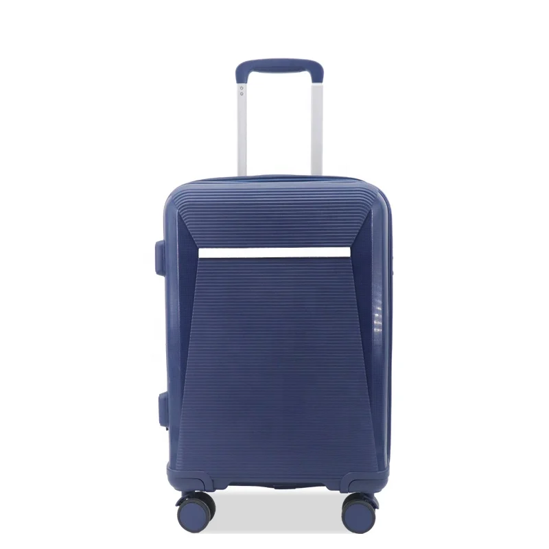2024 fashion custom wholesale extendable travel trolley bags 3 pieces PP luggage sets hard plastic suitcase