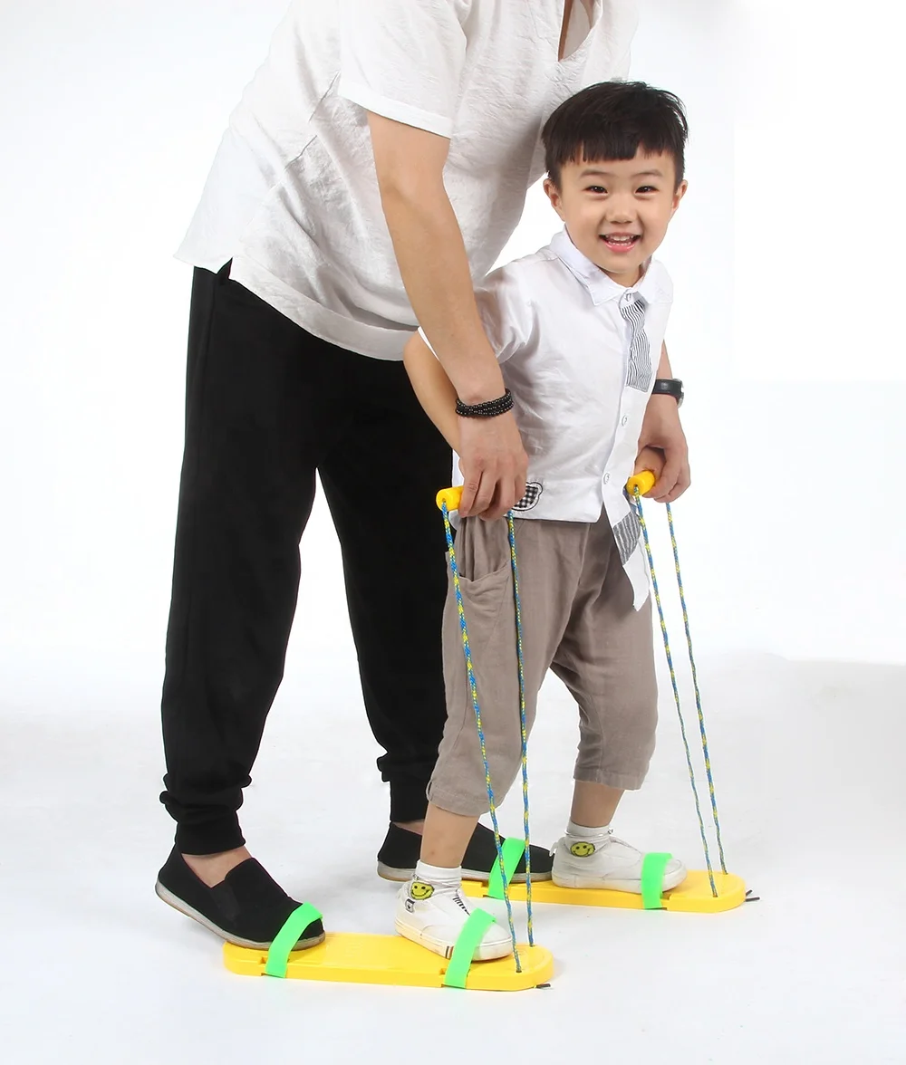 Children educational synchronized game Plastic balance Teamwork Shoes