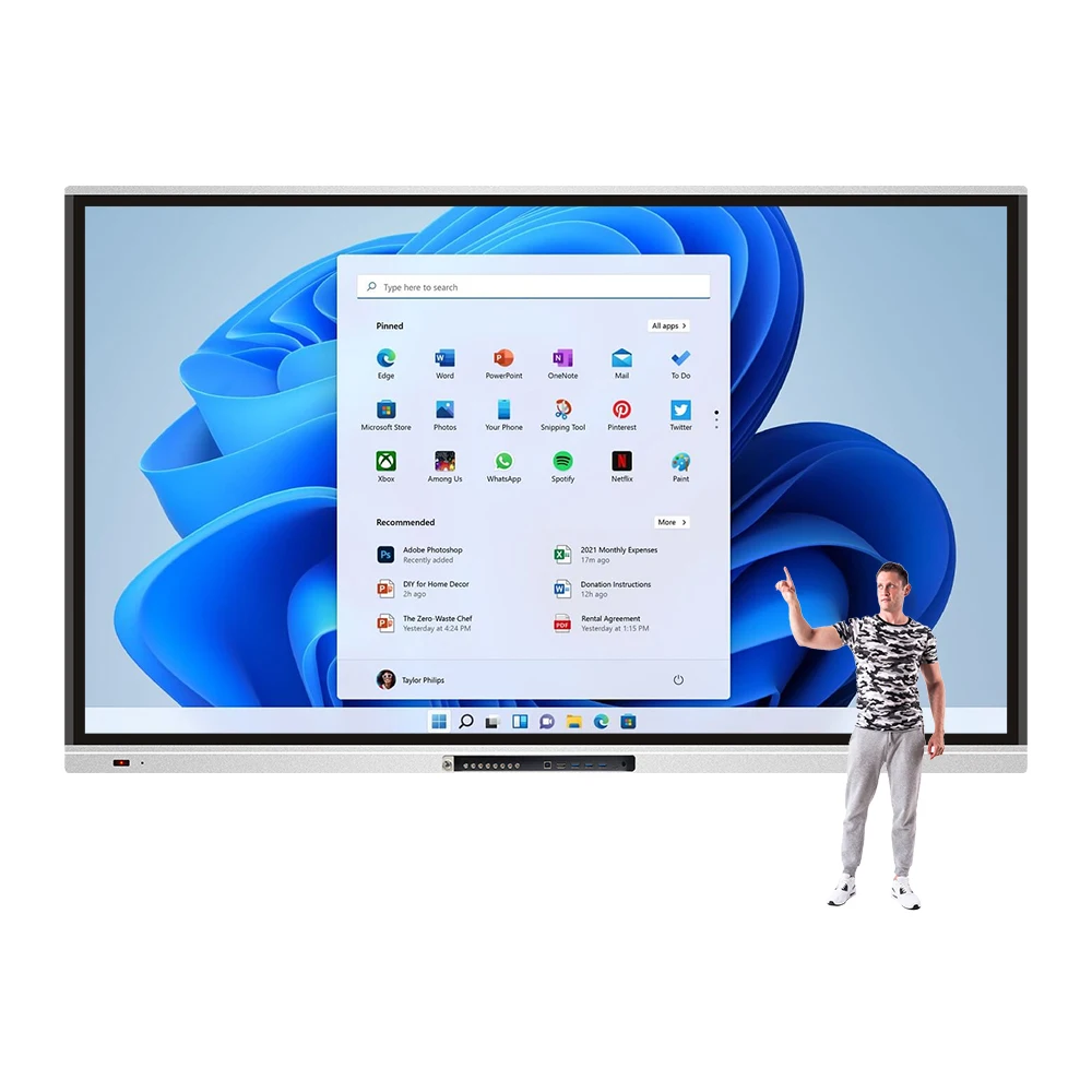 Infrared Touch Digital Flat Electronic Meeting Interactive Board Smart Whiteboard 75 Inch All In One Interactive Flat Panel