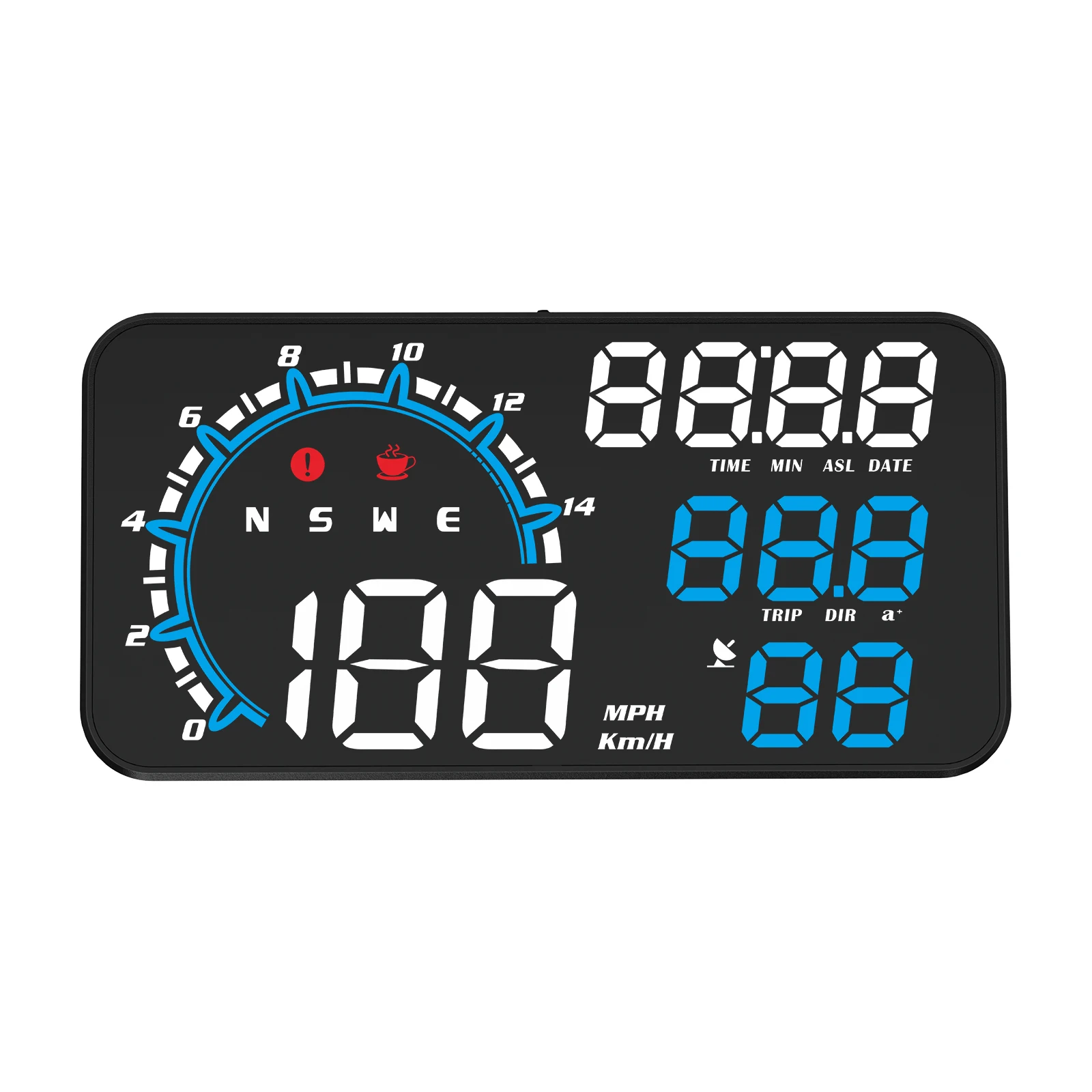 Universal HUD G11 GPS Gauge Blue Led Display Auto meter Head Up display USB connector gps speedometer for all car