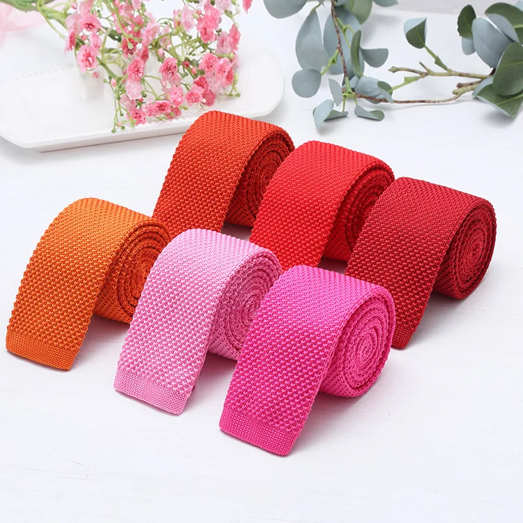 Мужской аксессуар на заказ деловой Модный Узкий многоцветный 5 см вязаный узкий галстук цветные однотонные Узкие галстуки