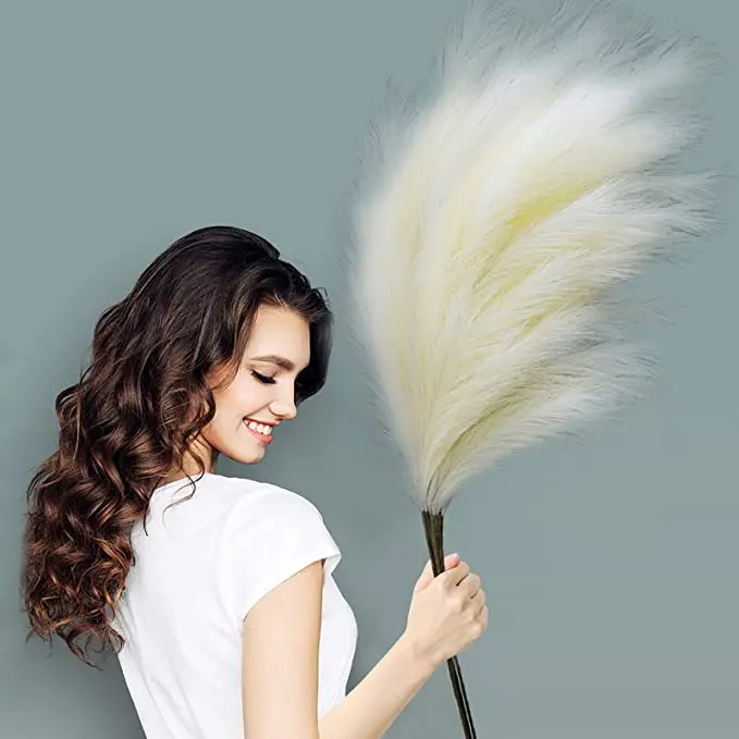 Высокие Пушистые Большие стебли из пампасной травы для вазы, большой тростник из пампасной травы, центральный декор для домашнего свадебного декора в стиле бохо