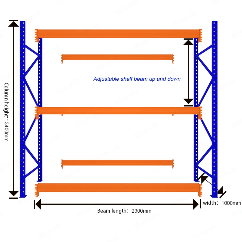 Customized Size Heavy Duty Pallet Rack Warehouse Racking Storage Warehouse Pallet Racking System