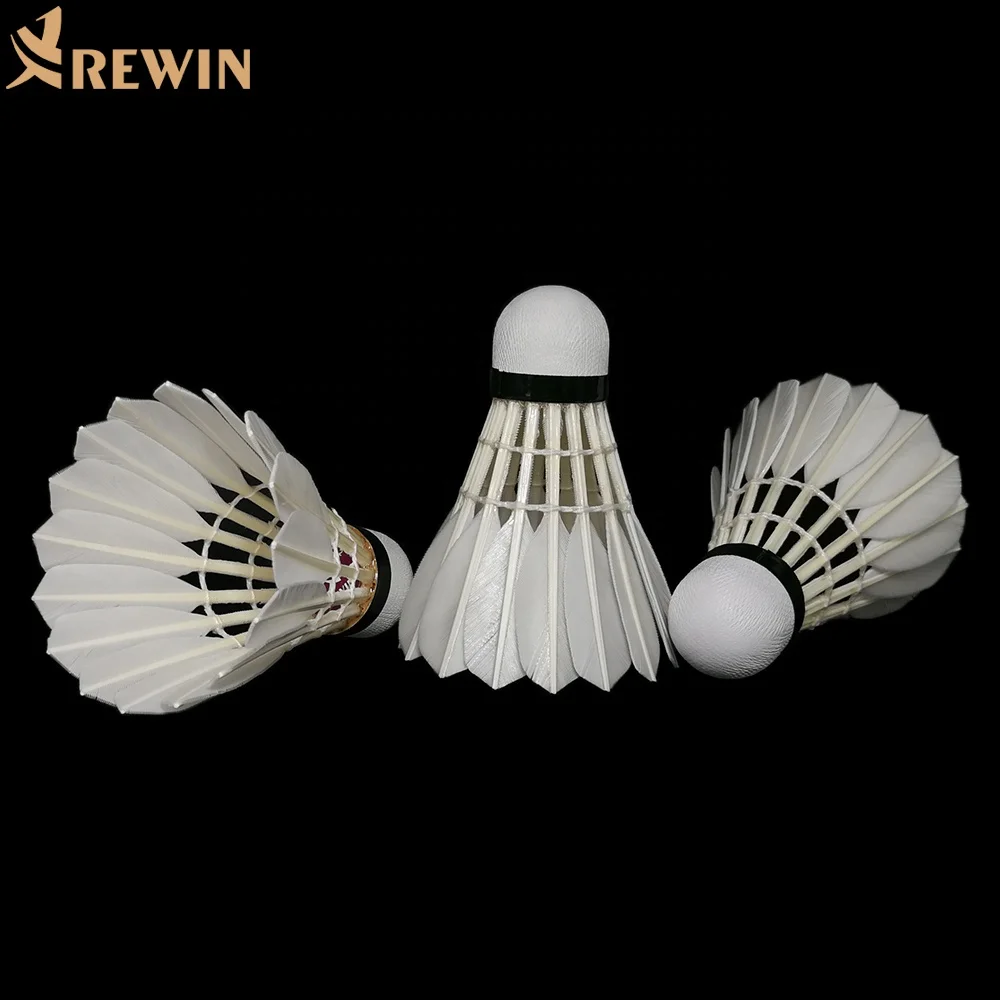 AS 50 Top Quality Goose Feather Badminton Shuttlecock Ball for Professional Tournament Best Durability 12pcs shuttle cock
