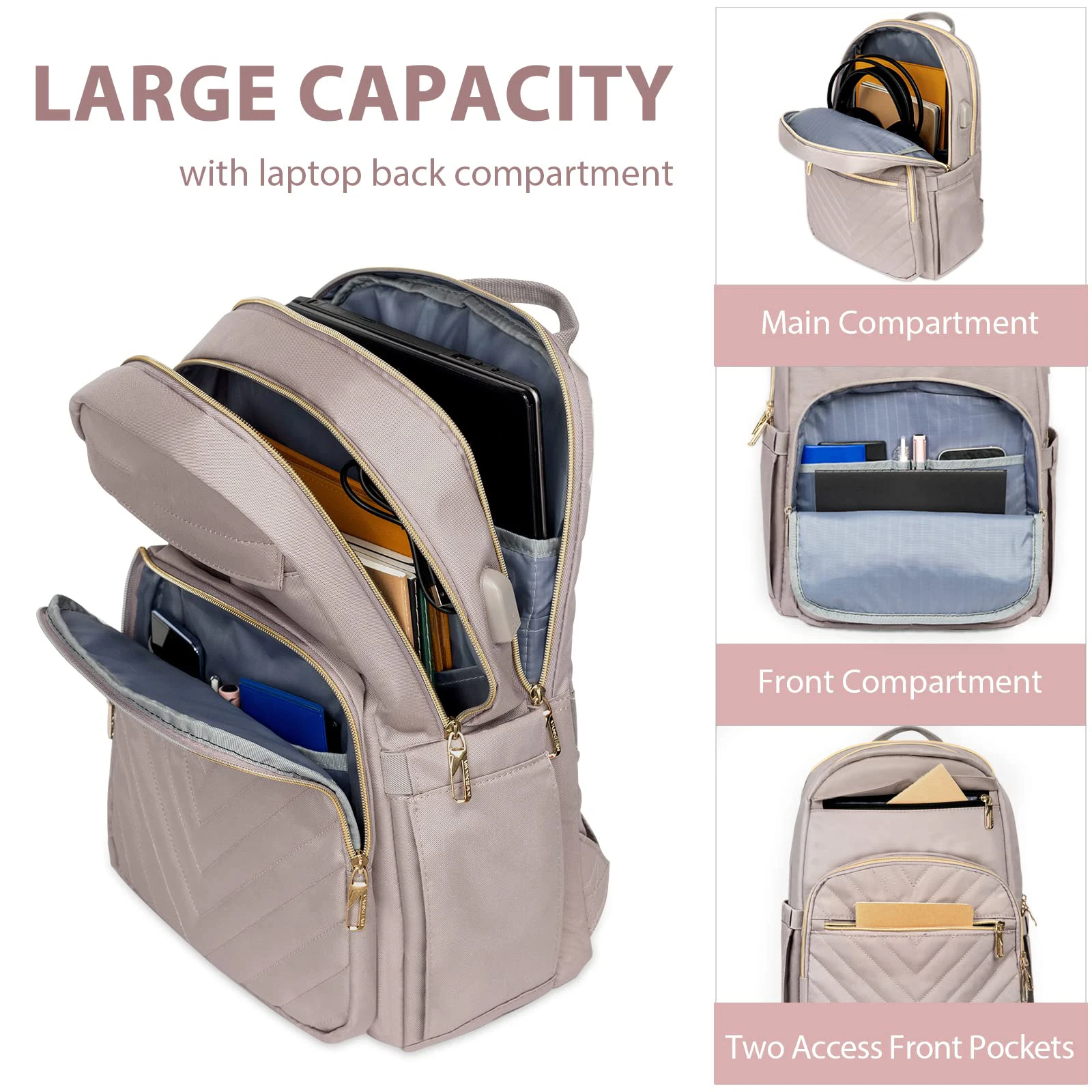 New  Nylon Laptop Backpacks School Bags Custom Logo Design Laptop Bag Women Laptop Computer Bag Backpacks with USB