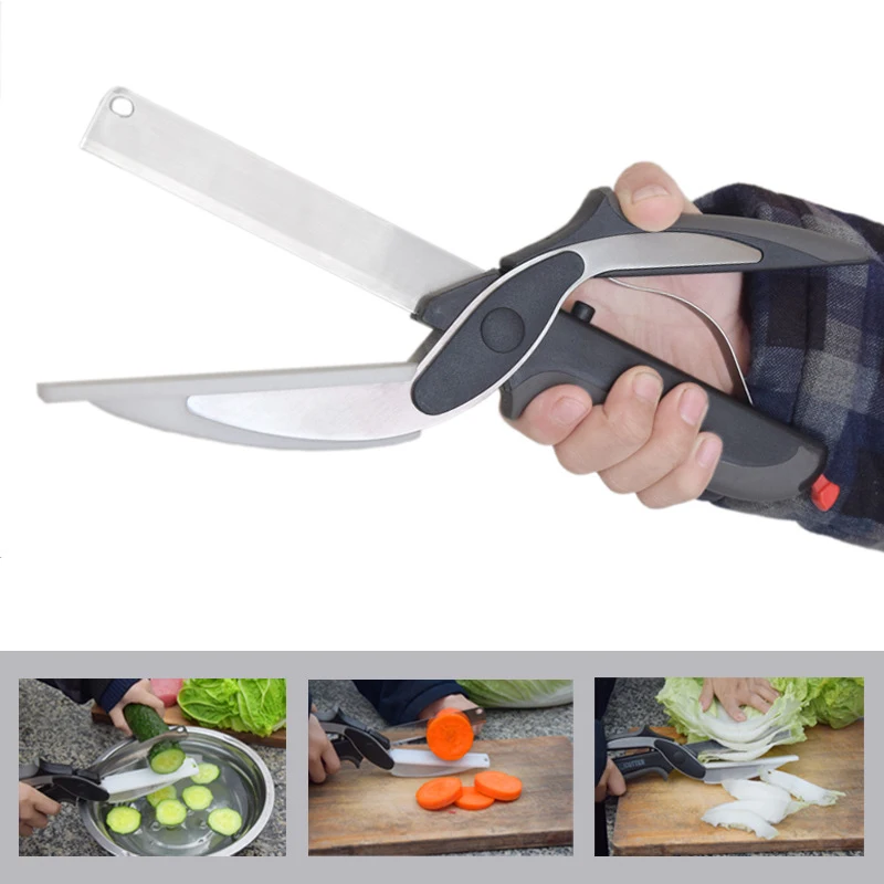 Smart Two-In-One Kitchen Knife Multi-Function Vegetable Scissors