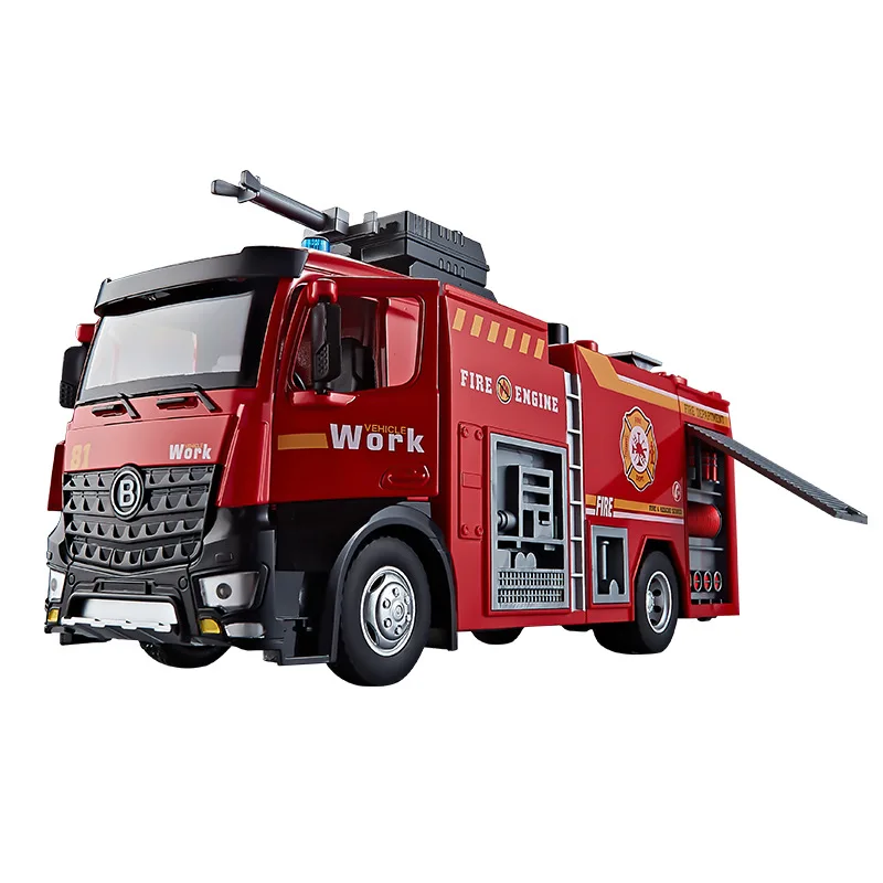 2020 New 1:14 Simulation Remote Control Fire Fighting Truck Toy Car Tanker With Water Spray With 22 Functions