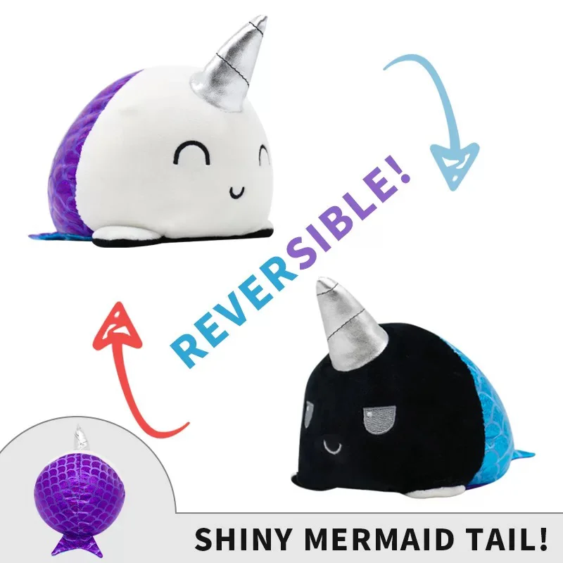 15cm New Design Cute Stuff Flip Double Side Unicorn Cat 35 Type peluches de Reversible Stuffed Animals Toy