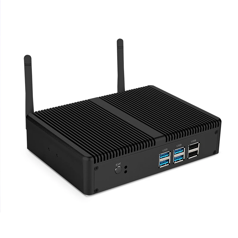 Fanless Mini PC i7 i5 7200U i3 7100U DDR4/DDR3 Win10 Pro Barebone Nuc Computer Win10 Pro Linux HTPC VGA HD WiFi Gigabit Lan
