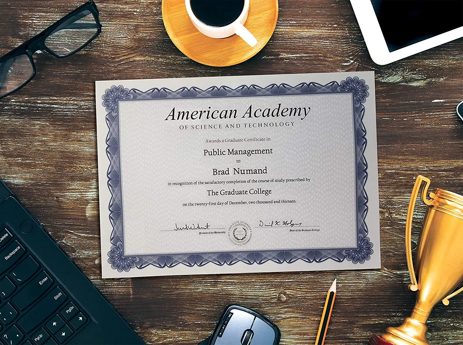 Custom Design Security Certificate Stamping Printing Anti-Counterfeiting Degree Certificate Of Authentication