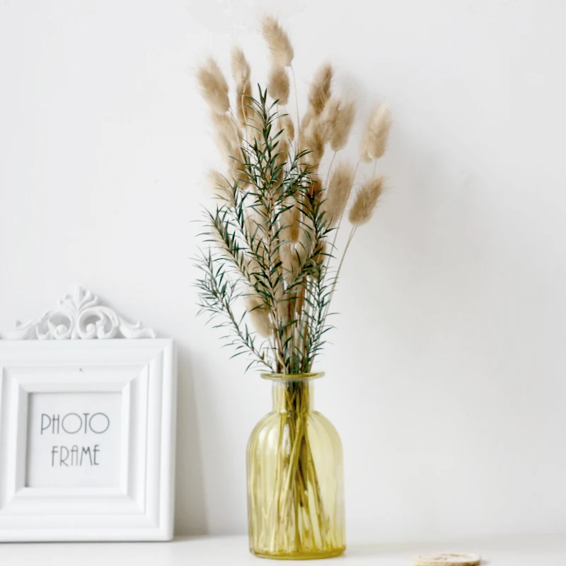 High quality Dried Flowers Rabbit Tail Grass Bouquets  Decorative Flowers & Wreaths Long Lasting 60 Sticks / Bunch