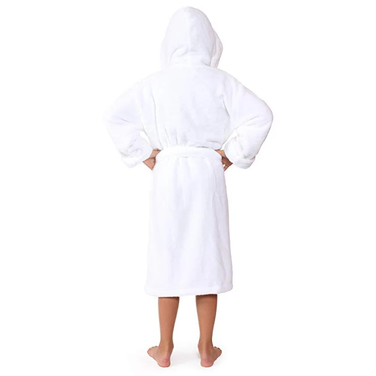 Оптовая продажа, детский банный халат из кораллового флиса с капюшоном, роскошный Мягкий банный халат для детей