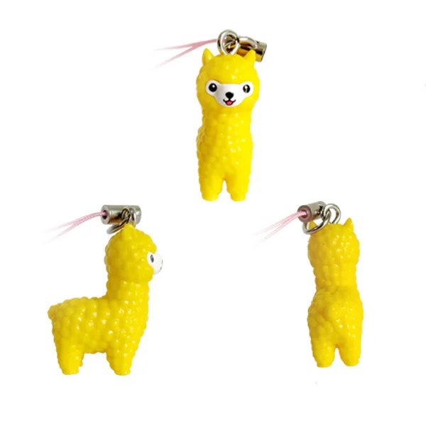 Hot sale PVC Animal alpaca LAMA soft animal keyrings alpaca keychains