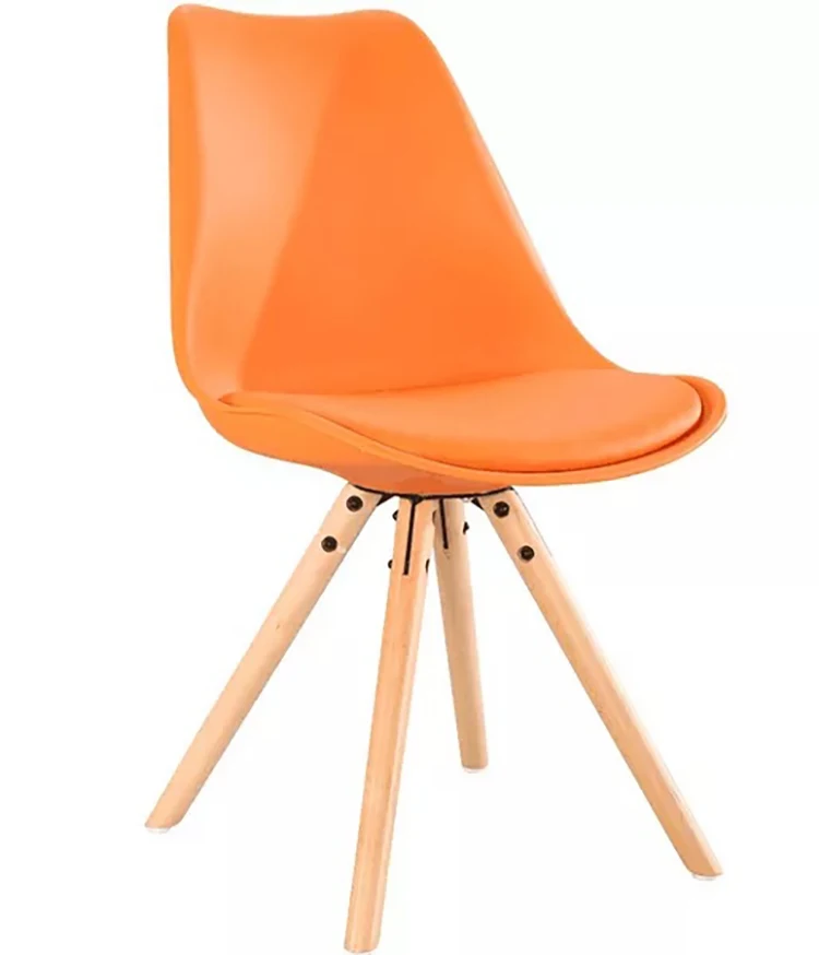 Hot Sale Modern Scandinavian Home Furniture Restaurant Cafe Used Leisure PP Plastic Kitchen Dining Chair With Cushion Seat