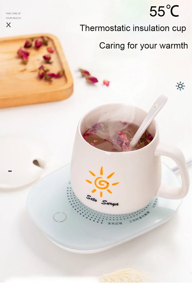 Popular smart  mug tea cup pad coffee cup warmer usb heat milk warmer warmer cup