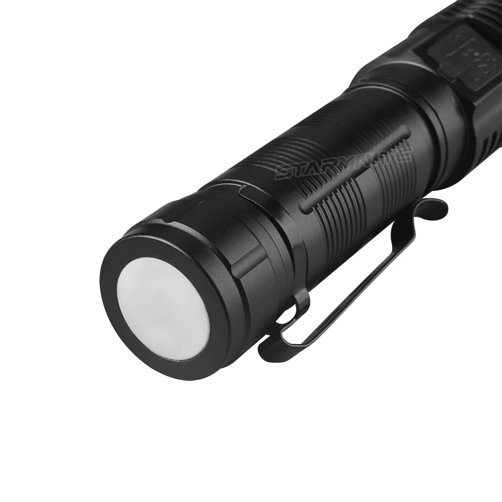 STARYNITE XHP80 1400 Lumen Zoomable Rechargeable Led Flashlight with Power Bank Magnet