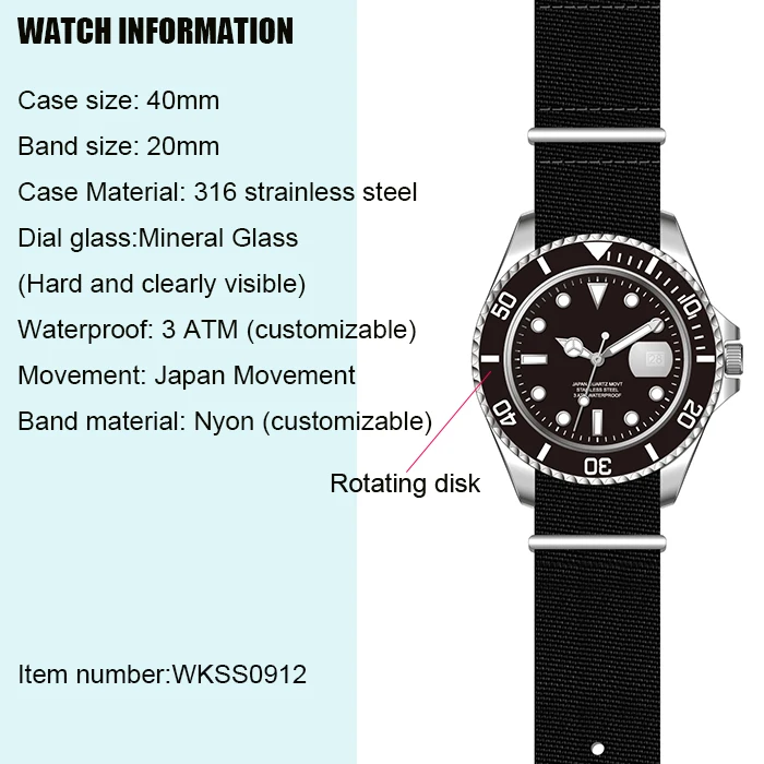 Watch Factory custom good quality Japanese quaitz movement 316 stainless steel luxury watch watches men wrist