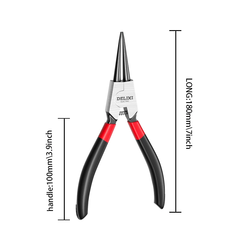 Straight-headed internal and external elbow hand tools 5-inch 7-inch carbon steel circlip pliers