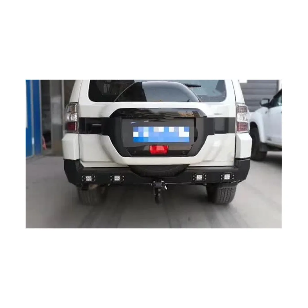 MUSUHA For MITSUBISHI PAJERO V93/97 Flat Rear Bumper 2008 2009 2010 2011 2012 2013 2014 2015 2016 2017 Upgrade