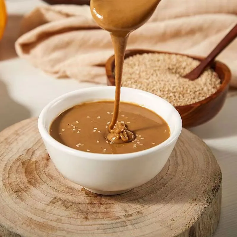 Chinese Hot Pot Dipping Sauce Premium Quality Wholesale Smooth Butter Condiment 100% Sesame Paste Tahini Factory Price OEM ODM