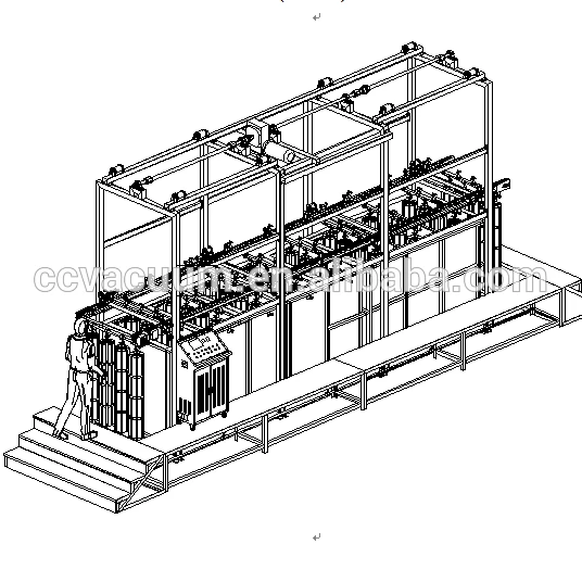 CICEL Automatic ultrasonic cleaning line/Pretreatment cleaning for  pvd vacuum coating machine