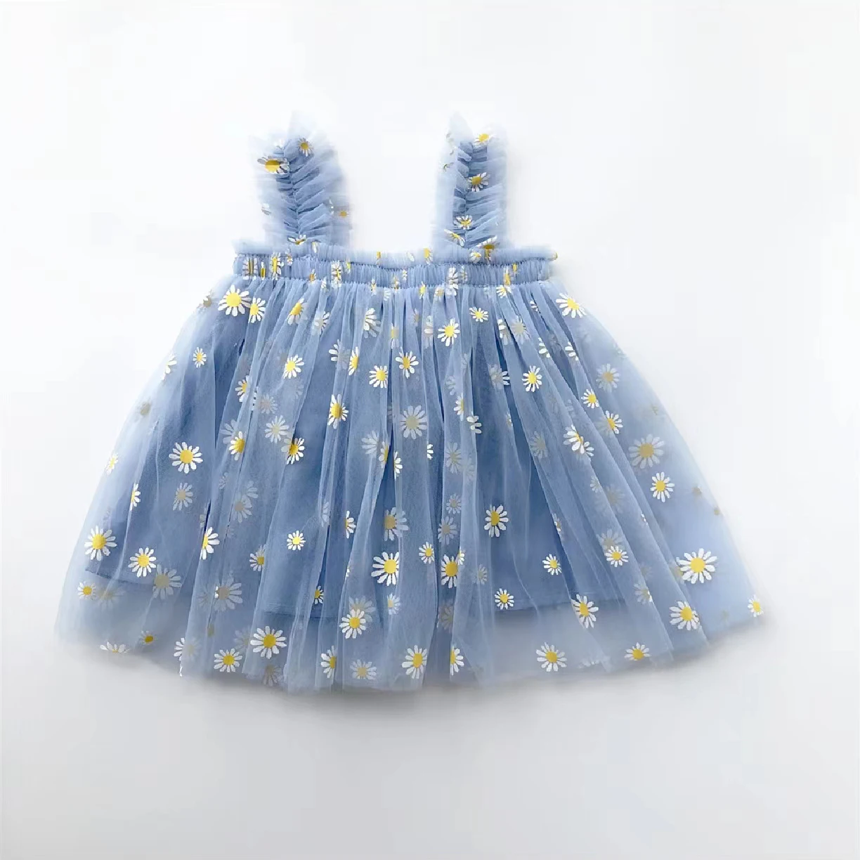 Green Horizon Bulk Wholesale Children Kids Clothing Korean Girls Beautiful Lace TUtu Dresses With Flower Pattern
