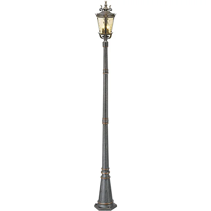 Classic Outdoor Decorative Antique Cast Aluminum Street Lamp Post Led Garden Pole Light For Landscape Lighting