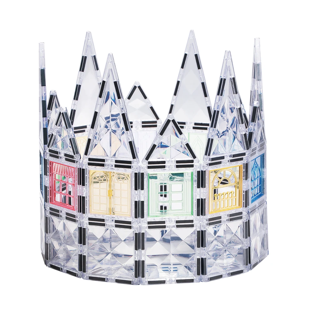 KEBO 2024 New Hot Sale  Transparency Set 56 Pcs OEM ODM  ABS Plastic Magnetic Building Blocks Toys Openplay for Kids