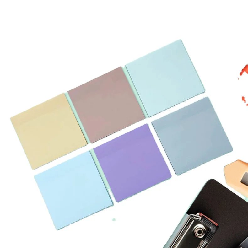 Прозрачные липкие заметки 3x3 прозрачные в ярких