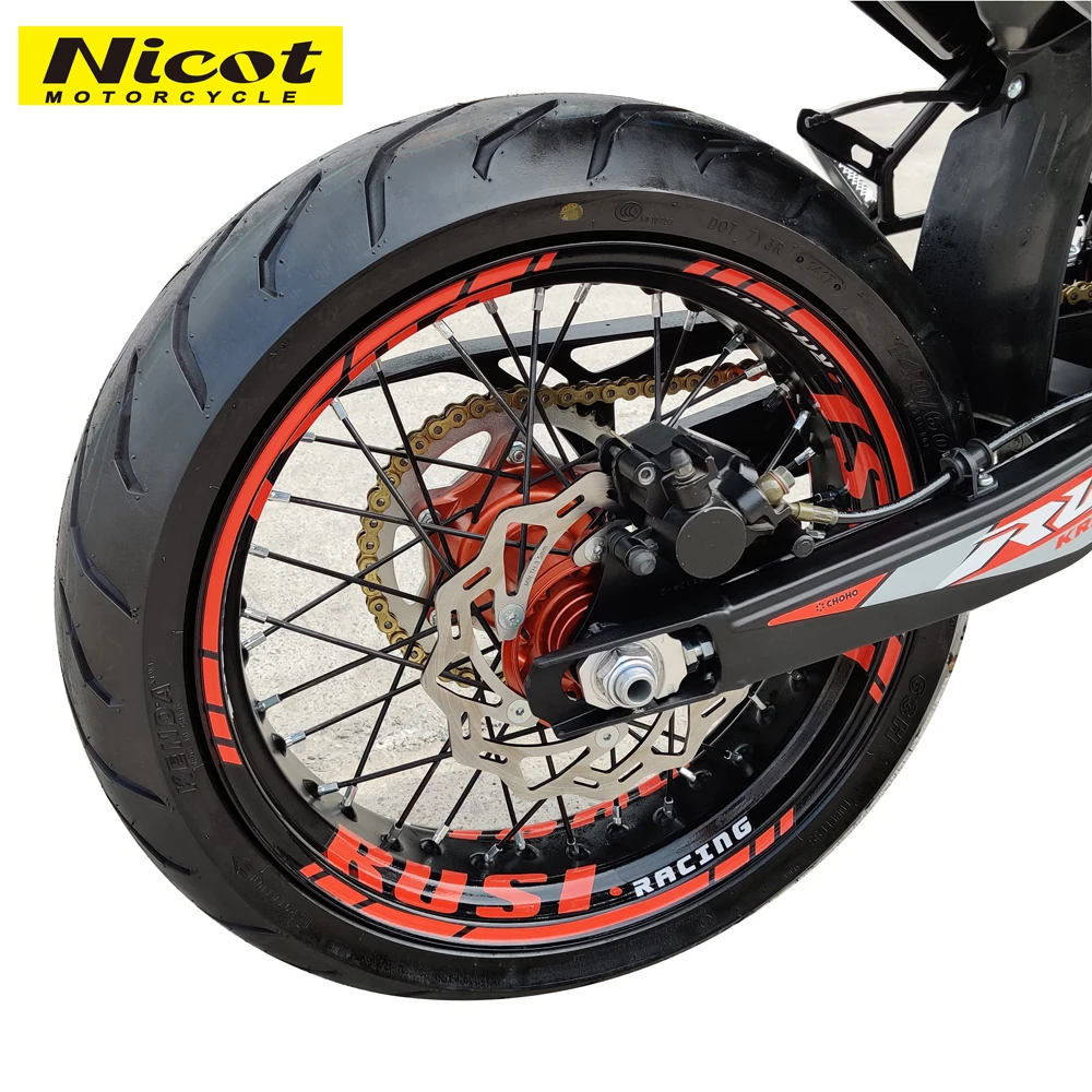 Supermotard Tyre Motorcycle Wheel Combination On road version Racing motorcycle Tyre F 110/70 - 17 R 140/60 - 17