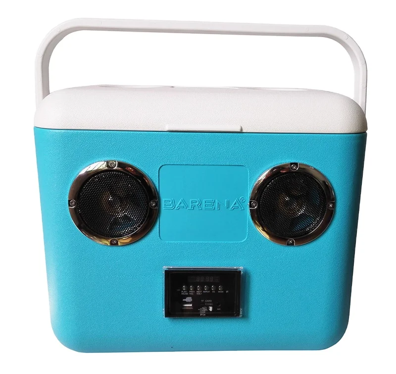 15L+1L Flask Camping Customized Logo Travel Food Cooler Insulated,refrigeration Equipment Cooler Box with Speaker CANS Cartoon