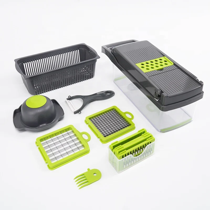 
Кухонная Многофункциональная Пластиковая ручная овощерезка для салата, лука, моркови, картофеля 